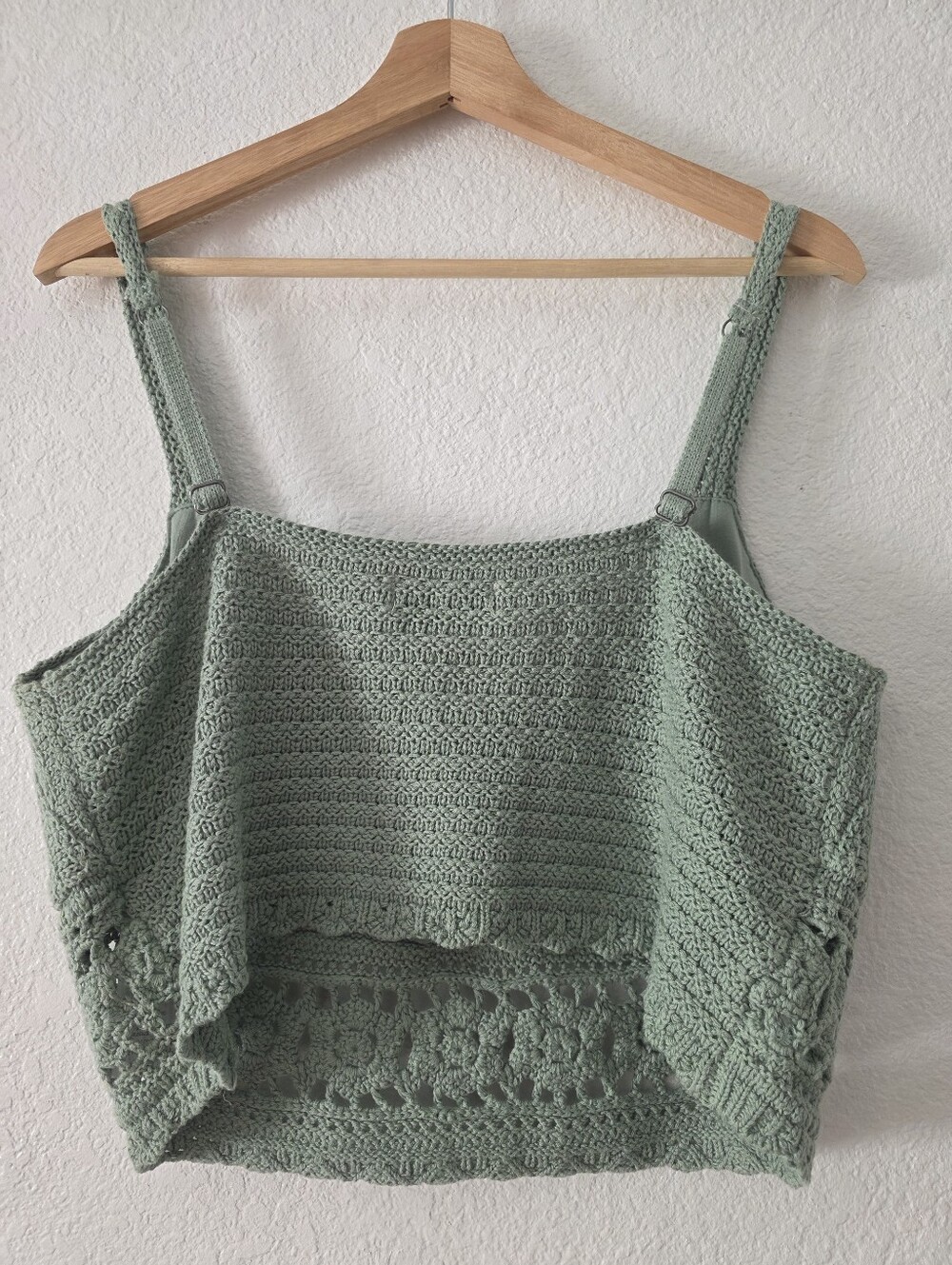 Hollister Sage Green Crochet Bralette Top - Picture 4 of 10